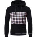 2021 Oversized Fall/Winter New Large Size Loose Men's Casual Stitching Plaid Hooded Men's plus-size hoodies